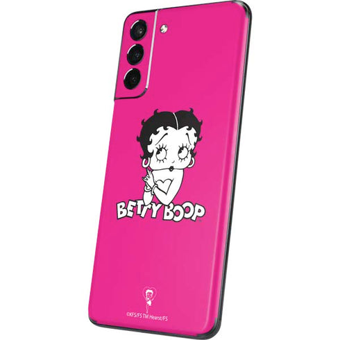 Betty Boop Pink Background Galaxy S21 Plus 5G Skin